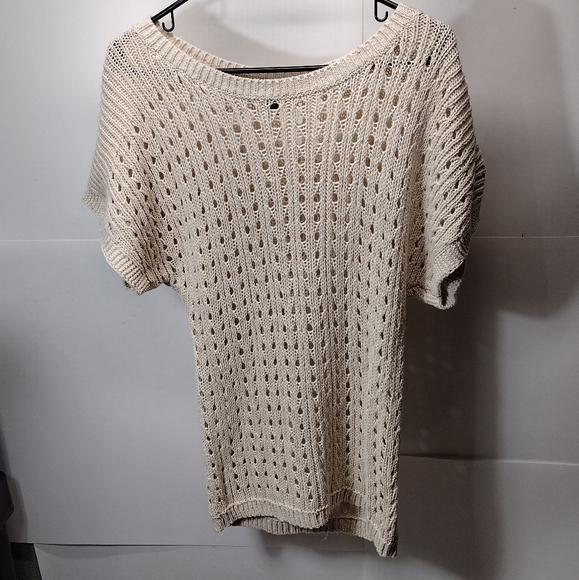 Banana Republic Crotchet Pull Over Sweater Cover Up Top l Size Small - Picture 6 of 6